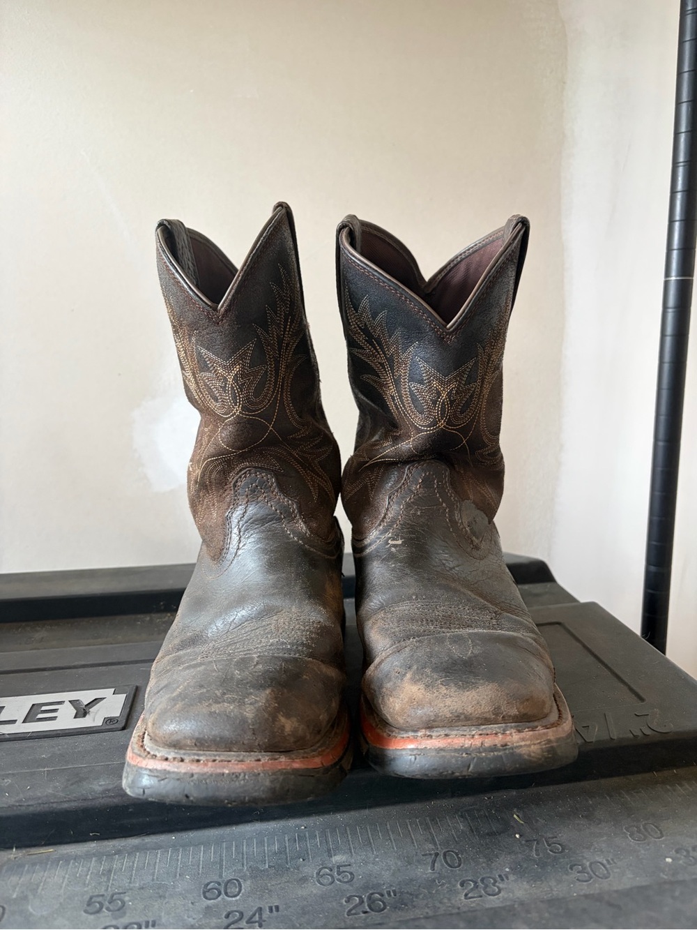 Ariat Waterproof Work Boots in Black and Brown